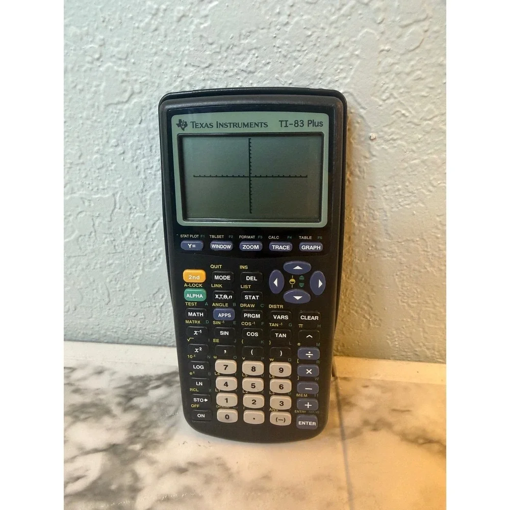 Texas Instruments TI-83 Plus Graphing Calculator Black with Slide Cover